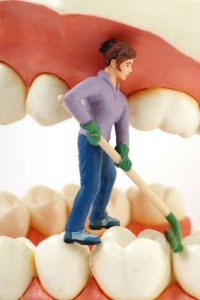 Illusorische Reinigung des Zahnschmelz